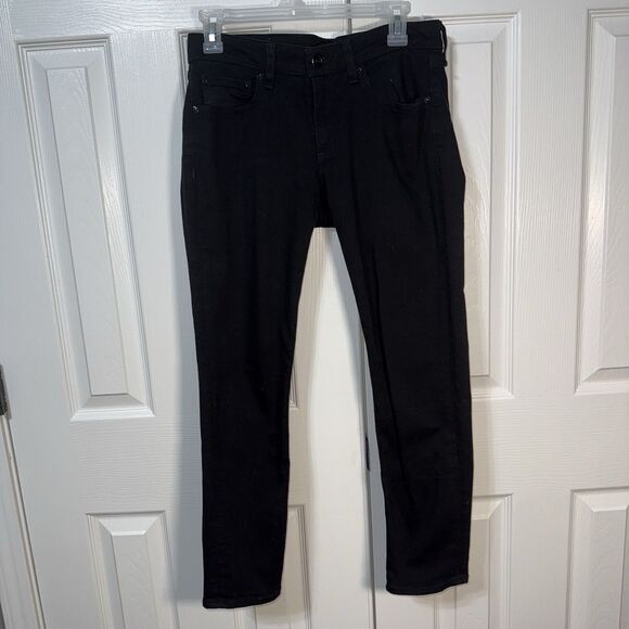 Rag & Bone Jeans Size 25 Dre Low Rise Slim Boyfriend Black - Picture 1 of 9